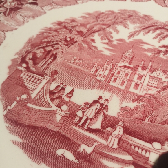 Vintage Mason's Patent Ironstone China Red Vista England 15½" Large Dinner Plate - Picture 4 of 10